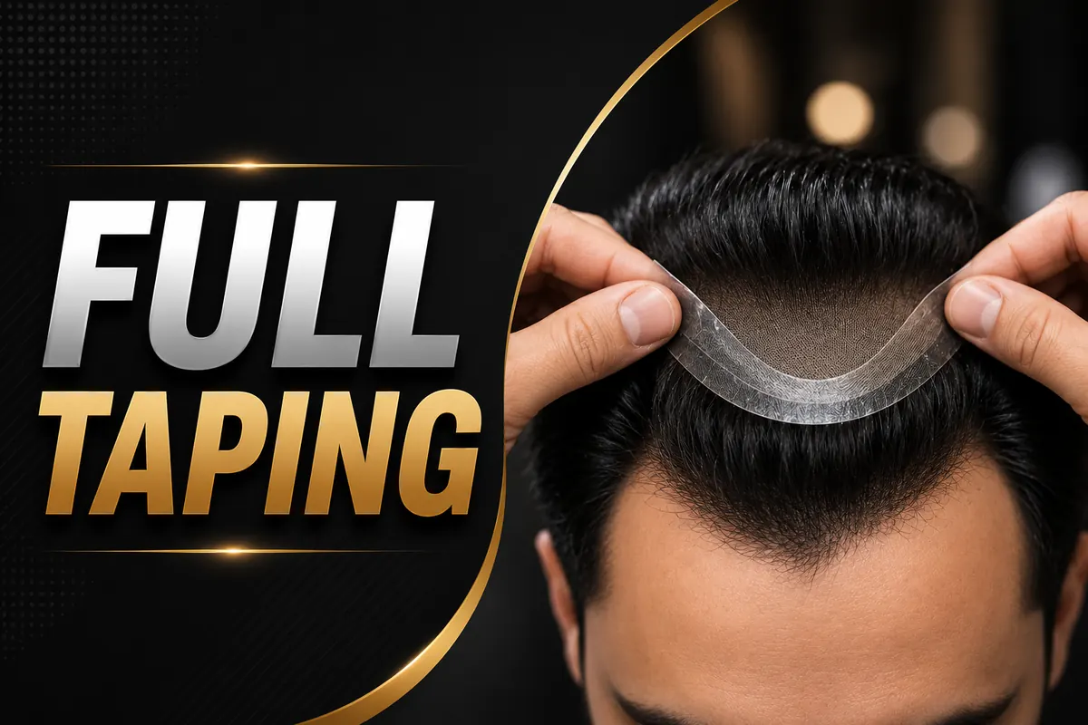 Full taping hair system application