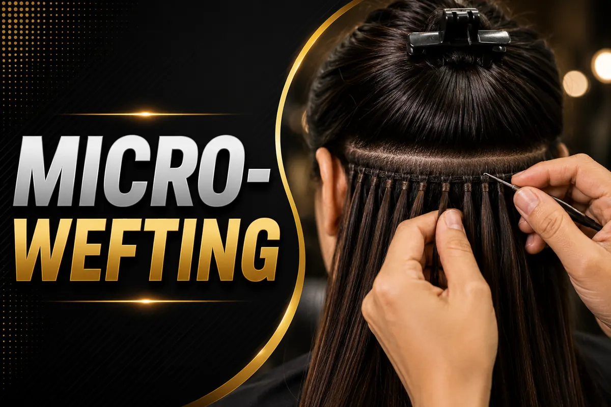 Micro-wefting hair extension technique